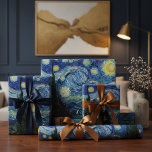 Papel De Presente Van Gogh Starry Night<br><div class="desc">Surpreenda seus entes queridos embrulhando seus presentes em uma das pinturas mais famosas do mundo. Faça cada momento contar!</div>