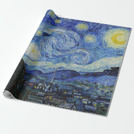 Papel De Presente Van Gogh Starry Night Painting