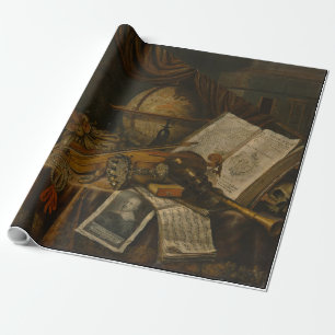 Papel De Presente Vanitas Still Life 1662 Embalagem holandesa Collie