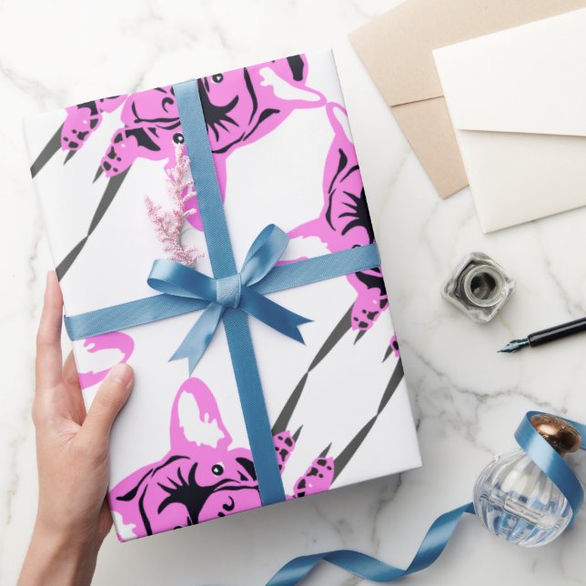 Papel De Presente Variação de silhueta de Bulldog Francês  (Presentear)