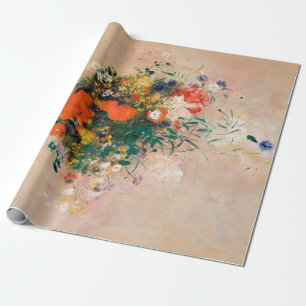 Papel De Presente Vase de Flores por Redon Poste-Impressionista