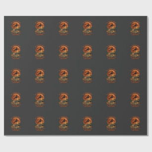Papel De Presente Vassoura Quebrou Halloween Bruxa Camping Tenda Fog
