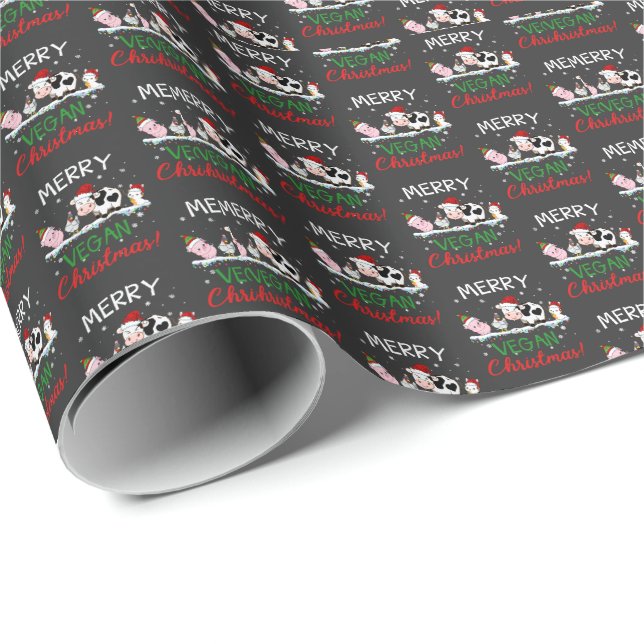 Papel De Presente Vegan Christmas Wraping Paper (Ponta do rolo)