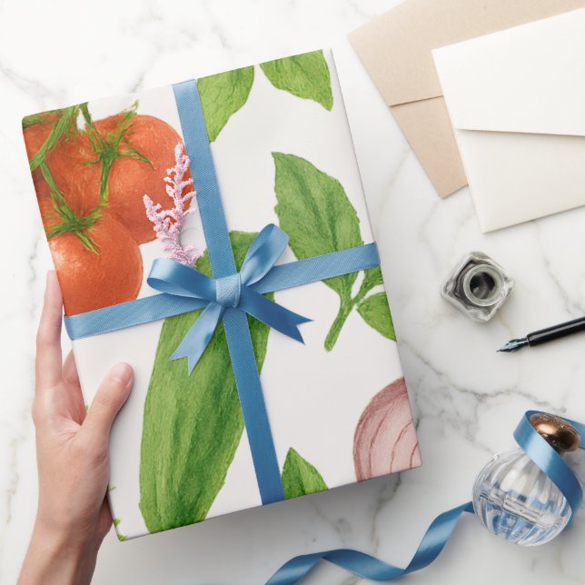 Papel De Presente Vegetable Garden Wrapping Paper | Kitchen Gift (Presentear)