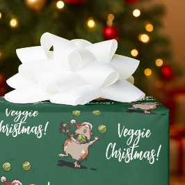 Papel De Presente Veggie Christmas! Cute Guinea Pig Juggling Sprouts
