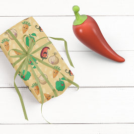 Papel De Presente Veggies sorridentes