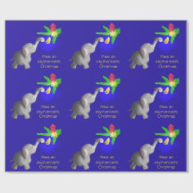 Vela das luzes grandes do desenho Xmas elefante