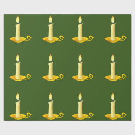 Papel De Presente Velas brancas sobre o Livro Verde