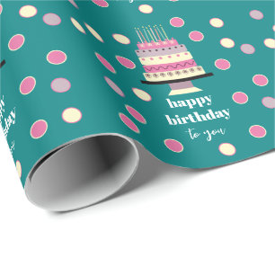 Papel De Presente Velas de Bolo de Bolo de Noite Personalizadas
