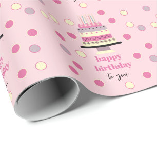 Papel De Presente Velas de Bolo de Bolo de Noite Personalizadas, Cor
