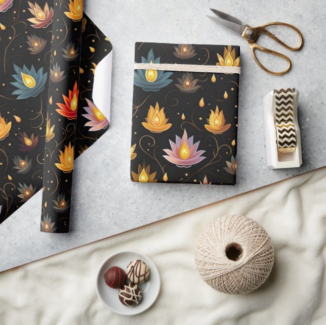 Papel De Presente Velas Diwali (Artesanato)