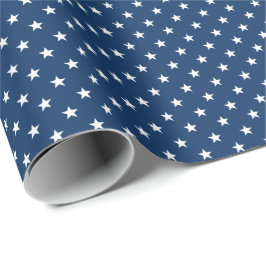 Papel De Presente Velha Glória Estrelas Azuis (pequena escala)