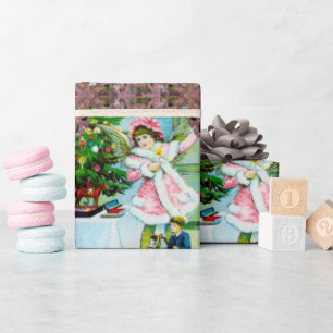 Papel De Presente Velho Natal da Moda debaixo da árvore