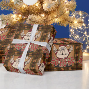 Papel De Presente Velho Natal da Moda Papai Noel