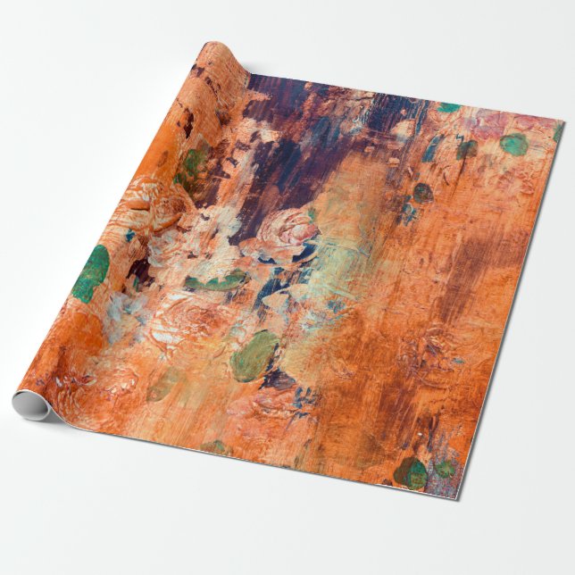 Papel De Presente Velho papel de parede floral resmungado com vinhet (Desenrolado)