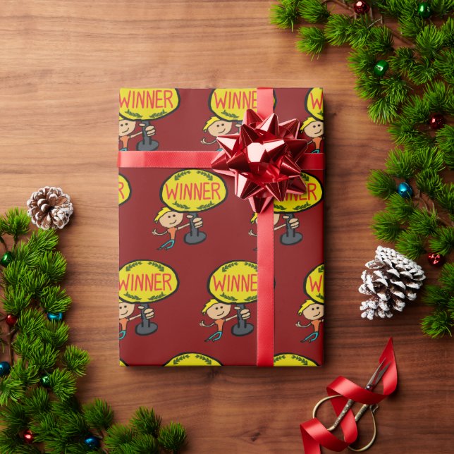 Papel De Presente Vencedor (Presente de Natal)