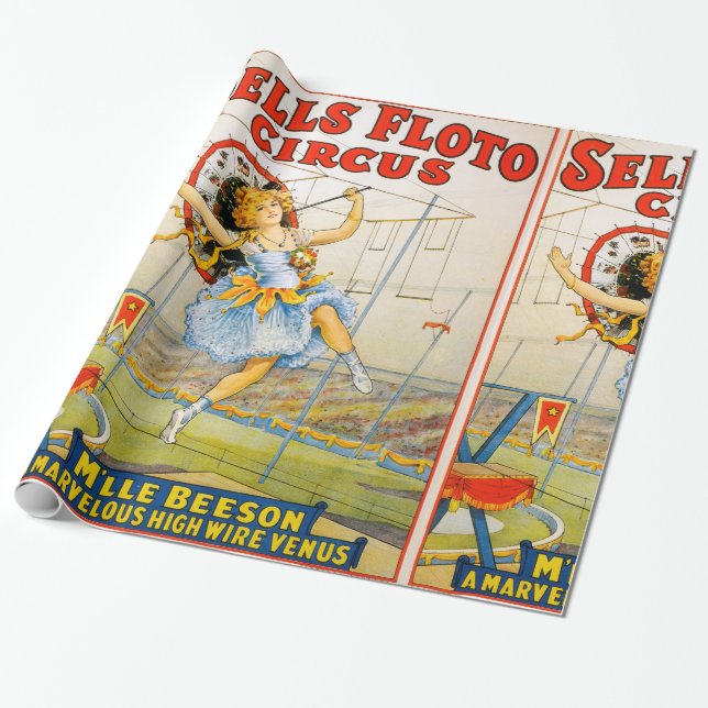 Papel De Presente Vende Circo Flutuante (Desenrolado)