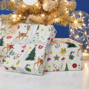 Papel De Presente Vendedor de Natal Nome Papel de enrolamento br