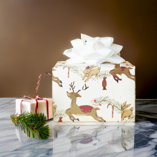 Papel De Presente Vendedor de Natal Papel para enrolamento de coel