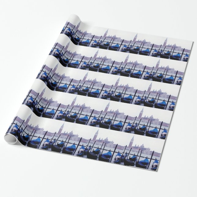 Papel De Presente Veneza Itália Viagem (Desenrolado)