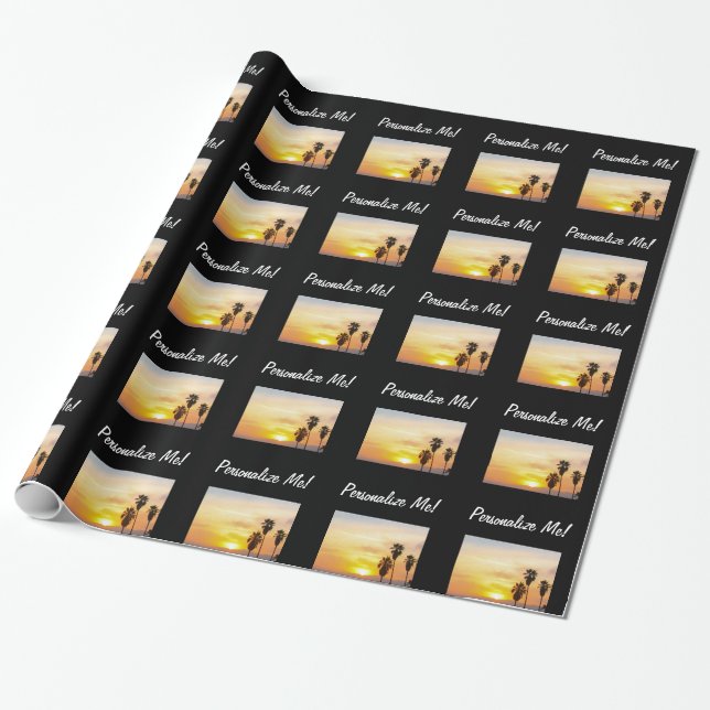 Papel De Presente Venice Beach California Sunset Souvenir (Desenrolado)