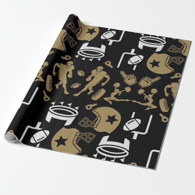 Papel De Presente Ventilador de futebol americano (Desenrolado)