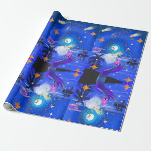 Papel De Presente Vento de Verão da galáxia de Mikitiez aquarius