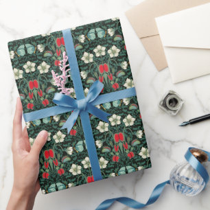 Papel De Presente Venus Flytrap e Blue Butterfly
