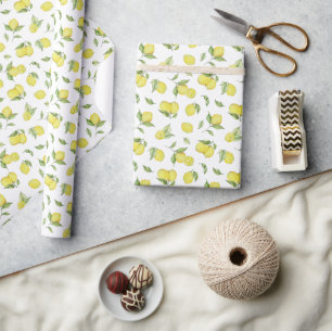 Papel De Presente Verão de Limão