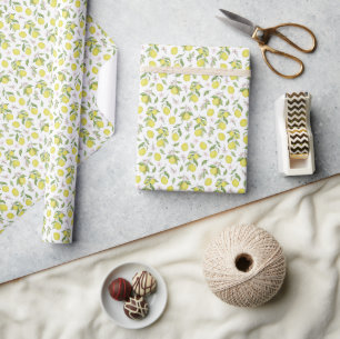 Papel De Presente Verão de Limão