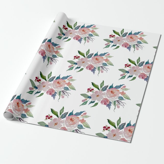 Papel De Presente Verão nº 1 - Papel de embalagem de matéria floral (Desenrolado)
