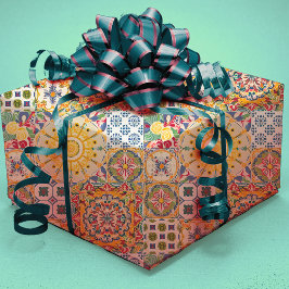 Papel De Presente Verão Siciliano Citrino-amarelo-mediterrânico