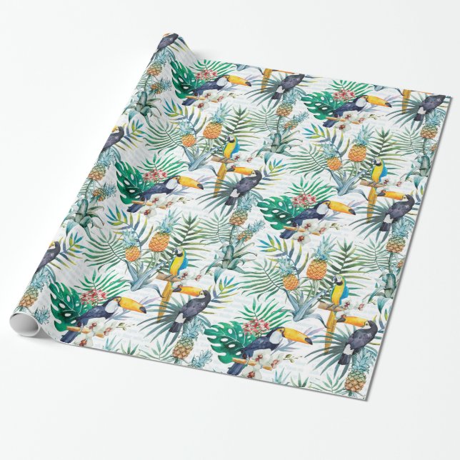 Papel De Presente Verão tropical (Desenrolado)