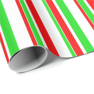 Papel De Presente Verde, Branco, Vermelho Colorido Inspirado no Nata