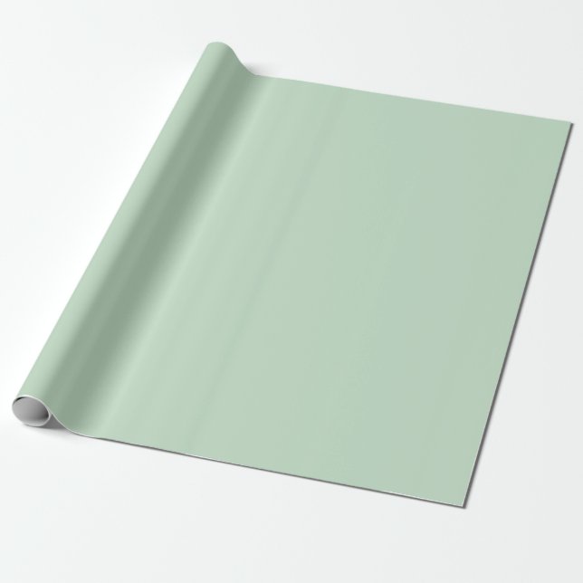Papel De Presente Verde Celadon Claro (Desenrolado)