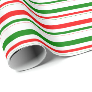 Papel De Presente Verde Divertido, Branco, Greve de Natal Vermelho