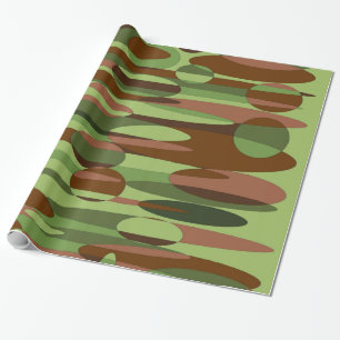 Papel De Presente Verde e Brown militares