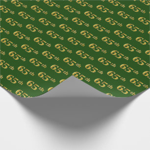 Papel De Presente Verde, evento do ouro 65th do falso