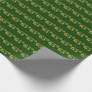 Papel De Presente Verde, evento do ouro 65th do falso
