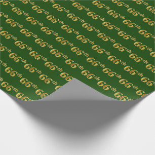 Papel De Presente Verde, evento do ouro 66th do falso