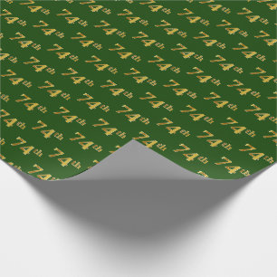 Papel De Presente Verde, evento do ouro 74th do falso