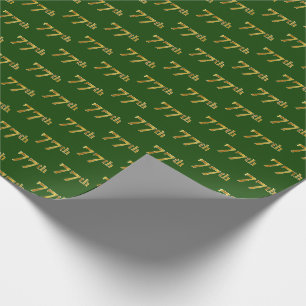 Papel De Presente Verde, evento do ouro 77th do falso