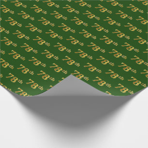 Papel De Presente Verde, evento do ouro 78th do falso