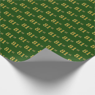 Papel De Presente Verde, evento do ouro 81st do falso