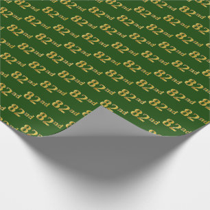 Papel De Presente Verde, evento do ouro 82nd do falso