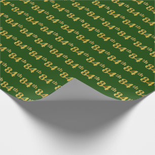 Papel De Presente Verde, evento do ouro 84th do falso