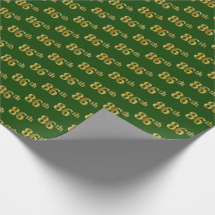 Papel De Presente Verde, evento do ouro 86th do falso