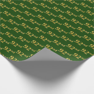 Papel De Presente Verde, evento do ouro 92nd do falso