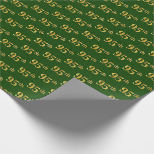 Papel De Presente Verde, evento do ouro 95th do falso