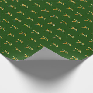 Papel De Presente Verde, evento do ouro do falso 7o (sétimo)